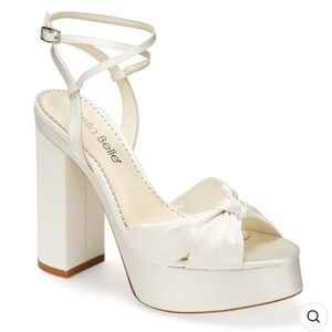 Bella Belle Ivory Wedding Heels – Size 6.5